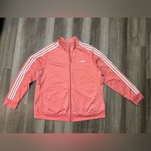 adidas Rare Hazy Rose Bomber Jacket with White Stripes